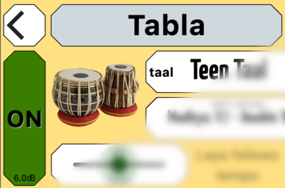 Main volume of the tabla to +6dB