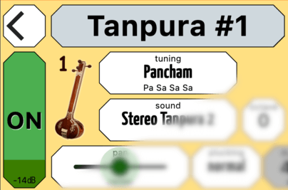 Main Volume of the tanpura to -14dB
